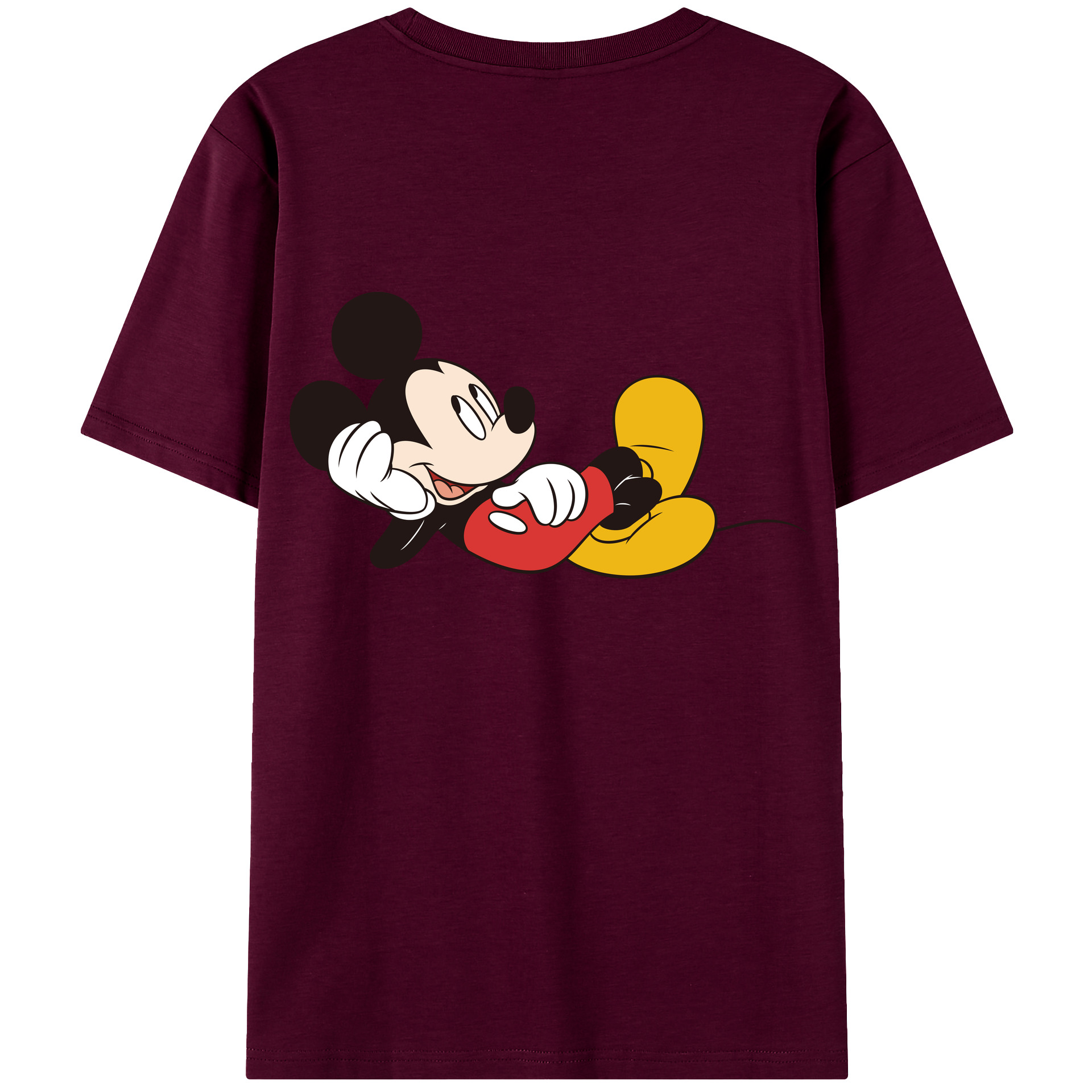 （画像用） ミッキーマウス Mickey Mouse レディース半袖Tシャツ(バックプリント)